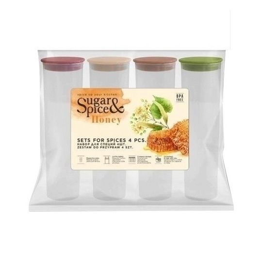 

Набор для специй Sugar & Spice Honey SE1123МИКС-Л пластик 4 шт