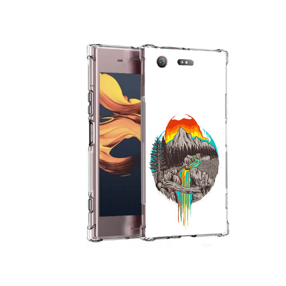 

Чехол MyPads Tocco для Sony Xperia XZ1 Compact Радужный водопад (PT91855.237.144), Прозрачный, Tocco
