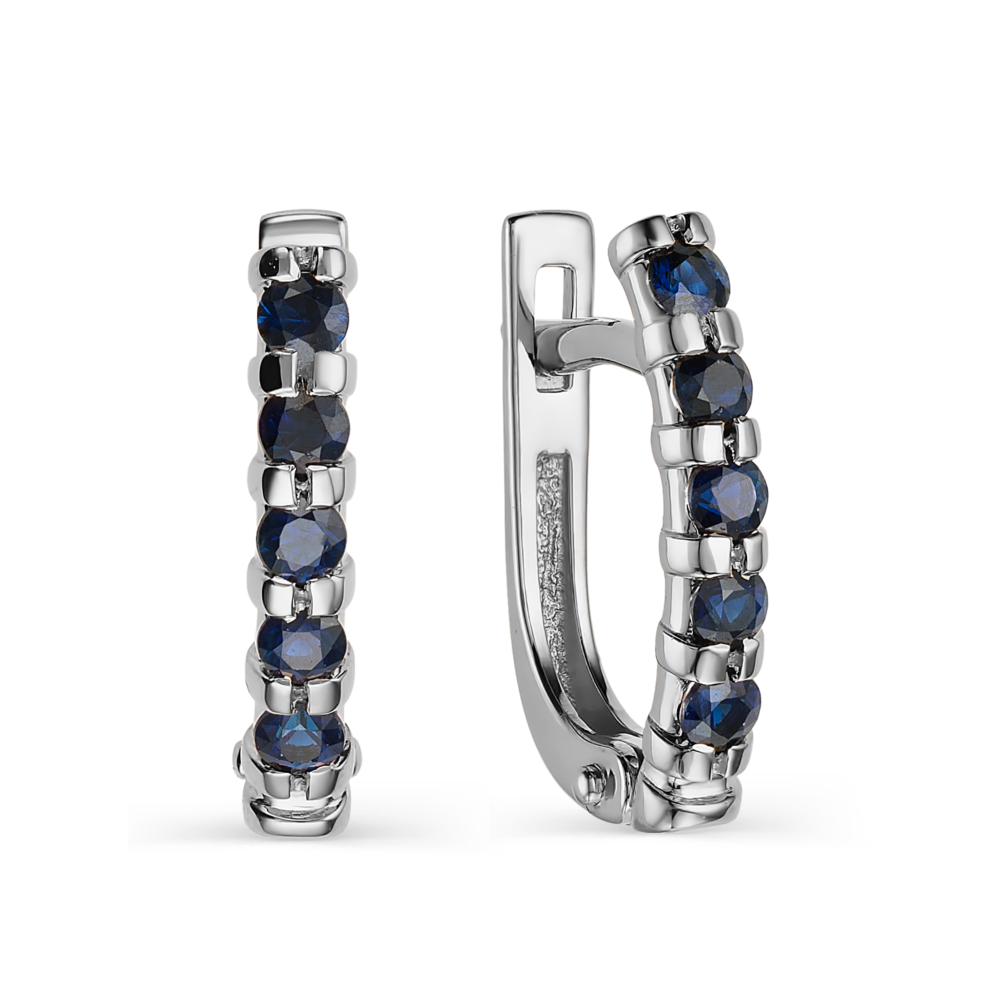 

Серьги из белого золота с сапфиром АЛЬКОР 23930-202, 23930-202