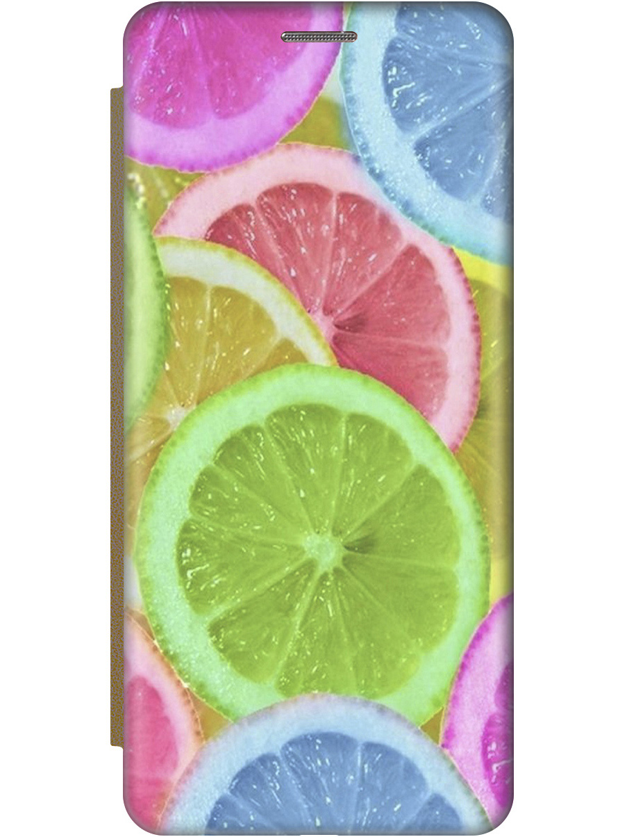 

Чехол-книжка на Samsung Galaxy A05 "Разноцветные лимоны" золотой, Желтый;зеленый, 20001454