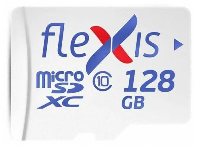 Карта памяти Flexis Micro SDXC 128Гб FLTP-5R5-8256-w (FMSD128GU1)