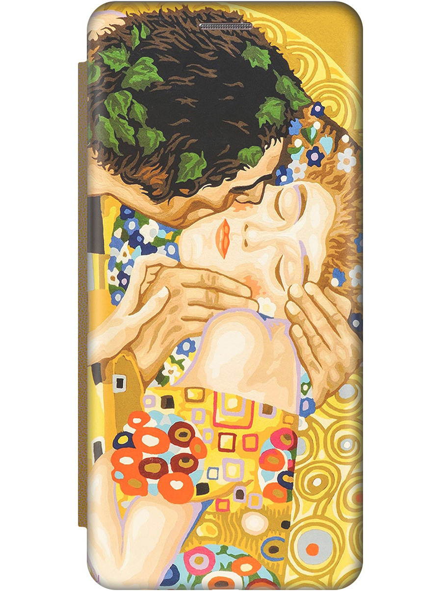 

Чехол-книжка на Samsung Galaxy A05 "Поцелуй" золотой, Желтый, 20001454