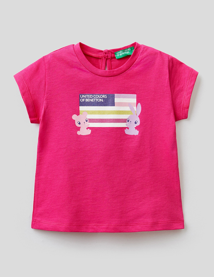 

Футболка детская Benetton 22P_3I1XG100D_3L5_74 розовый р.74, 22P_3I1XG100D_3L5