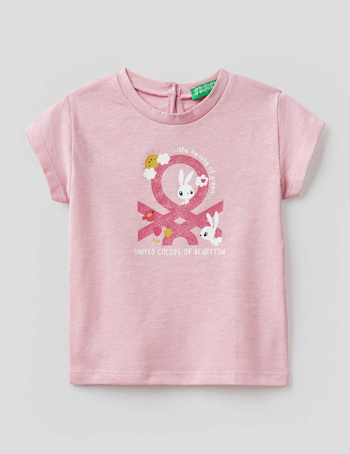 

Футболка детская Benetton 22P_3I1XG100D_31R_XX розовый р.98, 22P_3I1XG100D_31R