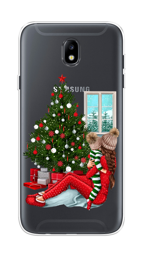

Чехол на Samsung Galaxy J7 2017 "Новый год с мамой", Красный;зеленый;голубой, 23150-6