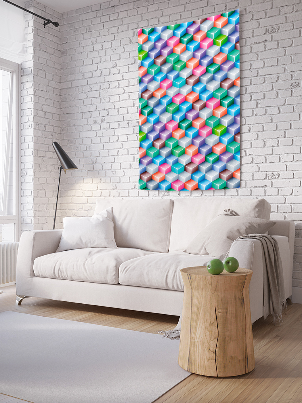 

Вертикальное фотопанно на стену JoyArty Окружение кубов 150x200 см, Окружение кубов