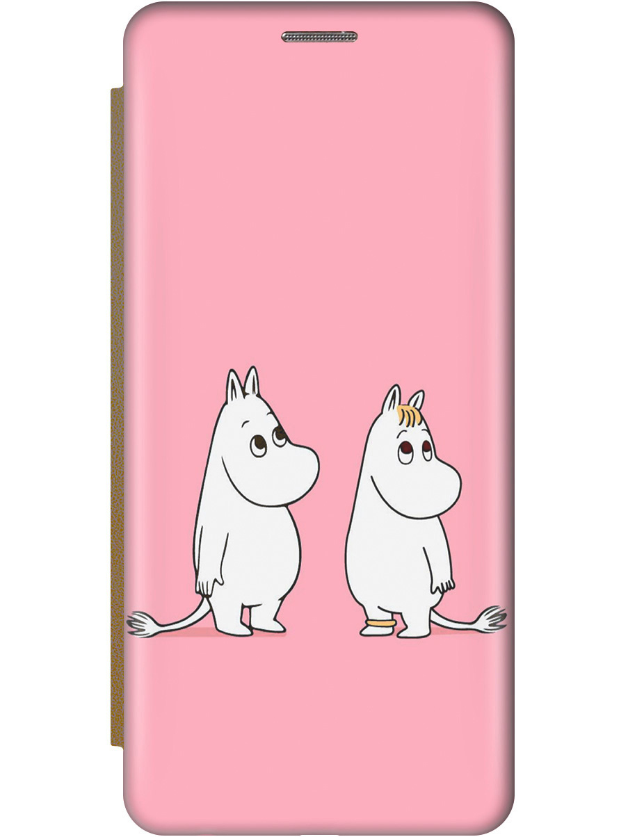 

Чехол-книжка на Samsung Galaxy A05 "Муми-тролли на розовом" золотой, Белый;розовый, 20001454