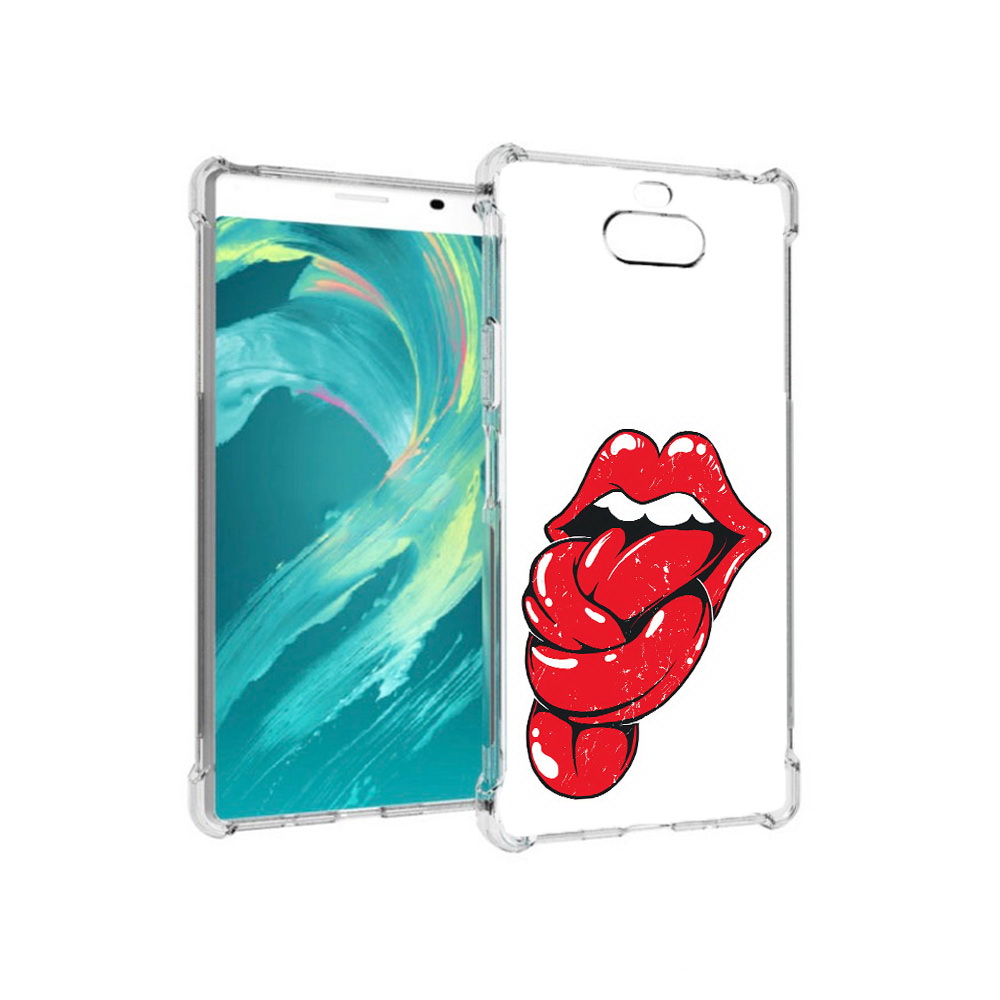

Чехол MyPads Tocco для Sony 8 яркие губы с языком (PT140835.236.705), Прозрачный, Tocco