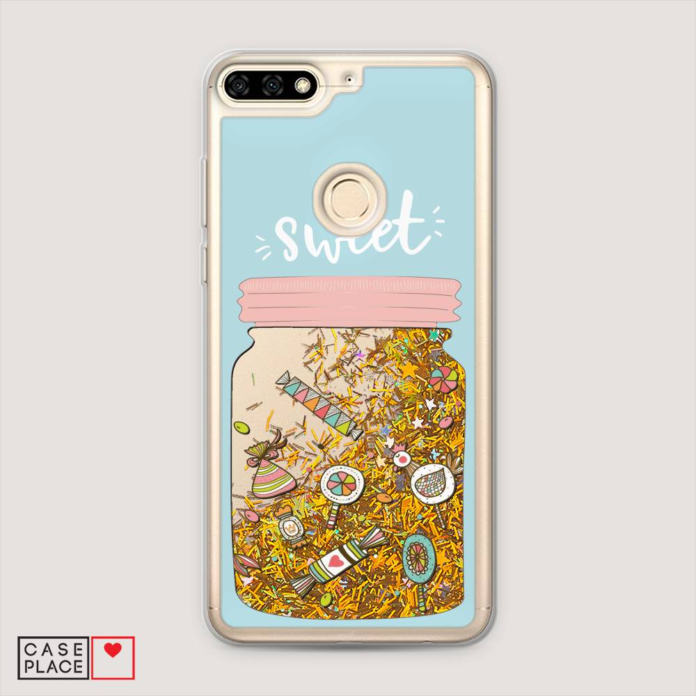 

Чехол Awog на Honor 7C "Конфетки в банке", Голубой, 64590-1