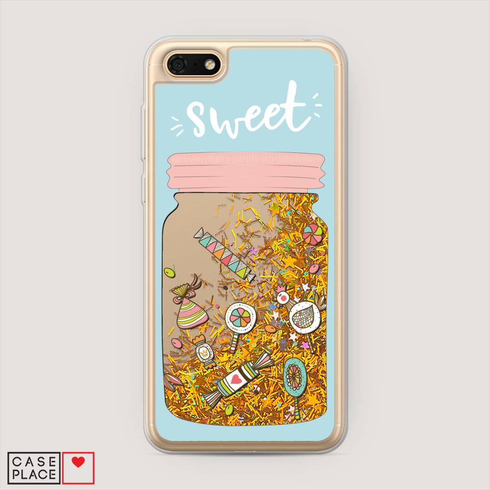 

Чехол Awog на Honor 7A "Конфетки в банке", Голубой, 65290-1