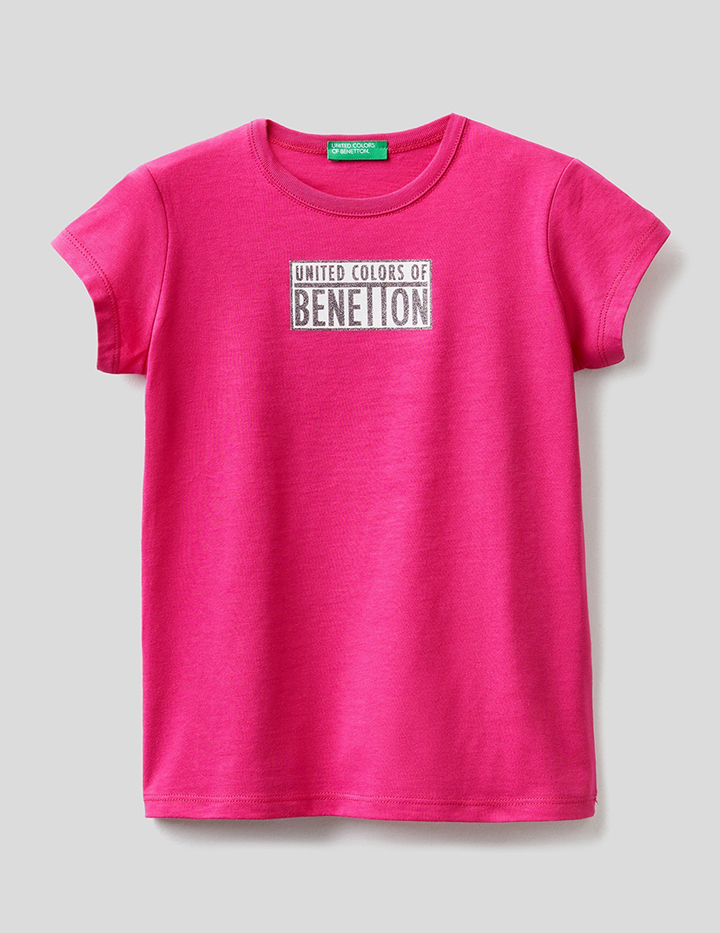 

Футболка детская Benetton 22P_3I1XC101Q_3L5_EL розовый р.158, 22P_3I1XC101Q_3L5