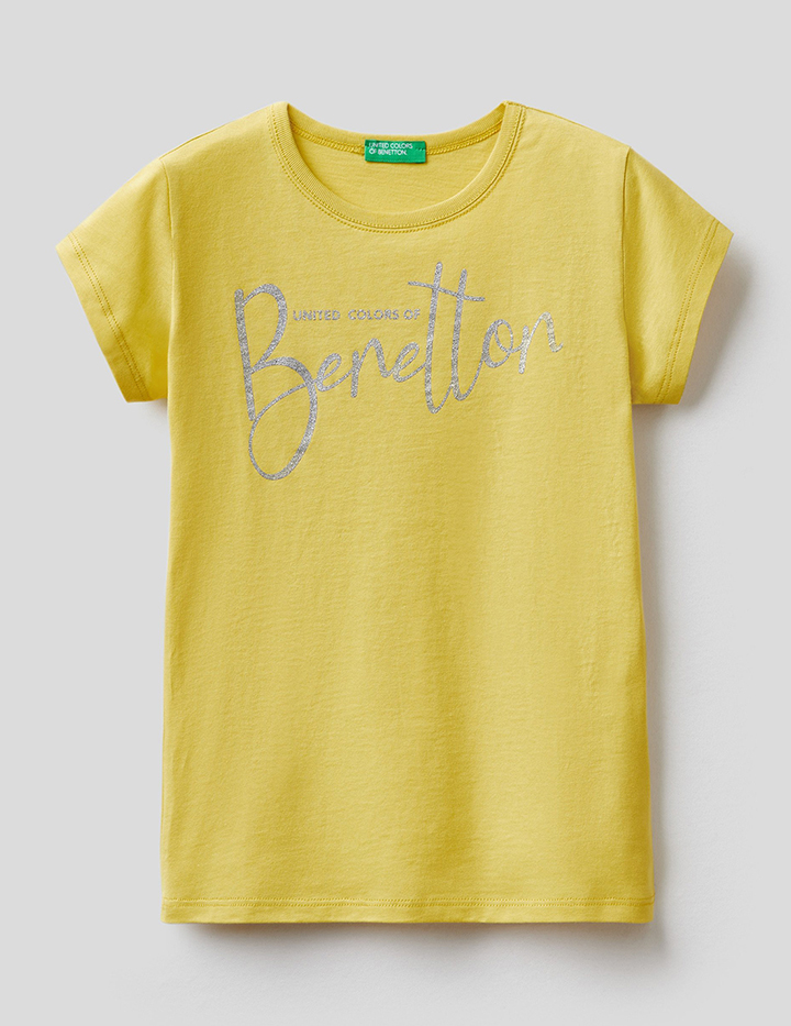 

Футболка детская Benetton 22P_3I1XC101Q_36K_XL желтый р.152, 22P_3I1XC101Q_36K