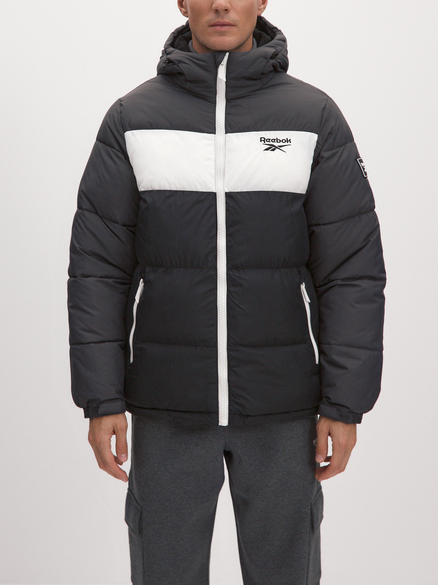

Куртка мужская Reebok Q4D Puffer Jacket 3Col серая L, Серый, Q4D Puffer Jacket 3Col