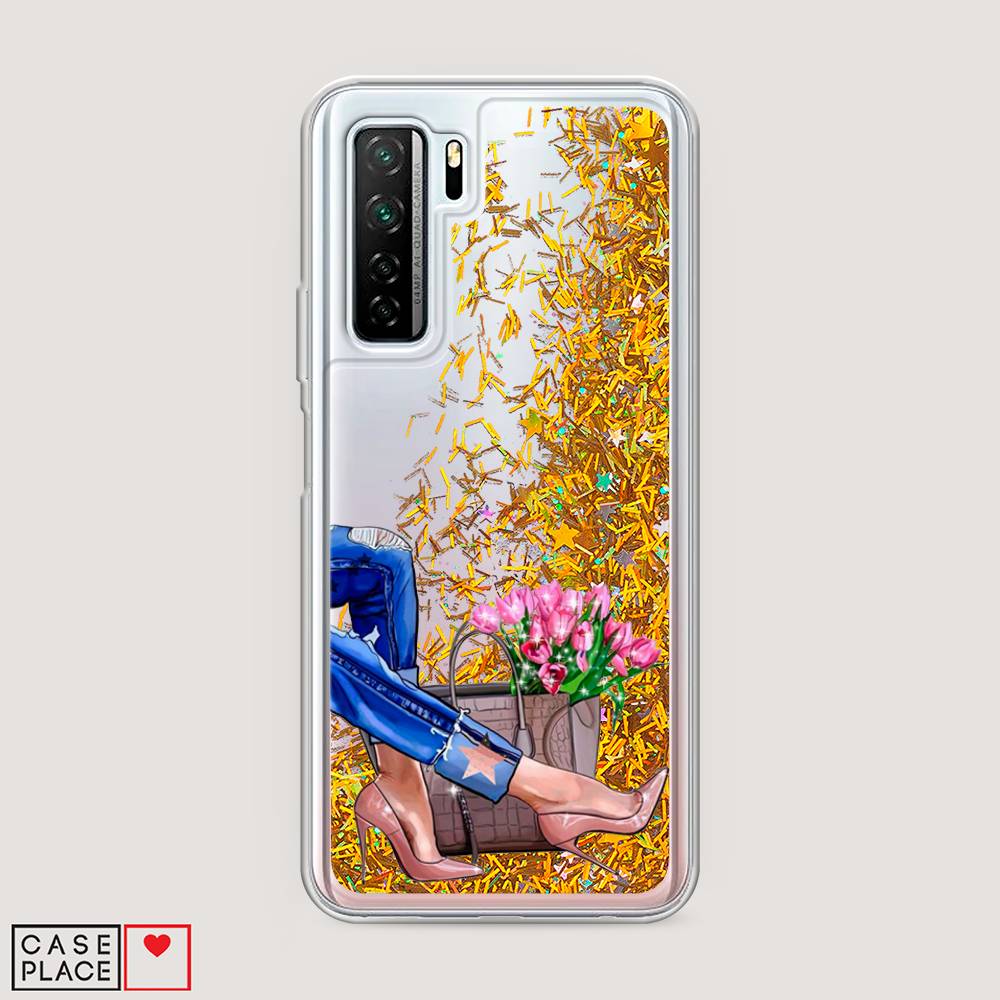 

Чехол Awog на Huawei P40 lite 5G "Каблучки", Голубой;коричневый;розовый, 6103090-1