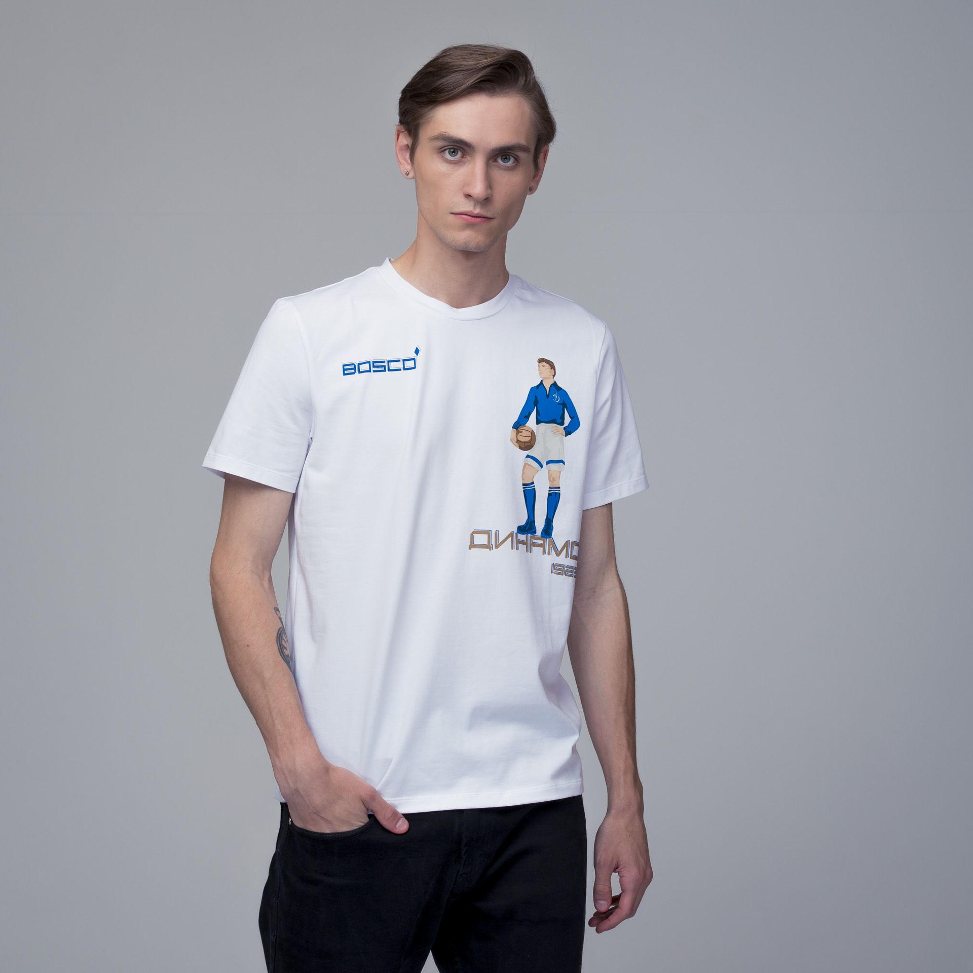 Футболка мужская ФК Динамо Москва 08DBB04 белая XL