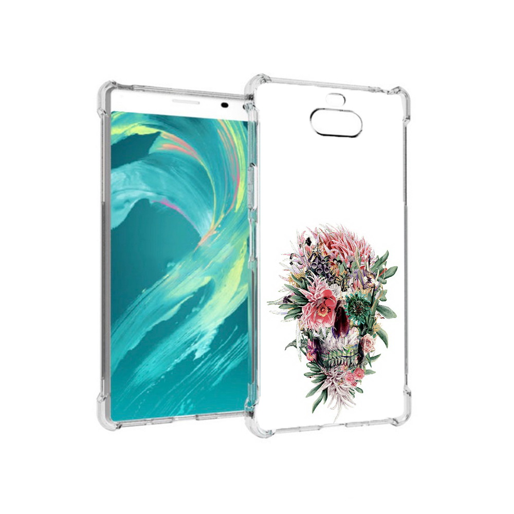 

Чехол MyPads Tocco для Sony 8 череп из цветов (PT140835.236.677), Прозрачный, Tocco
