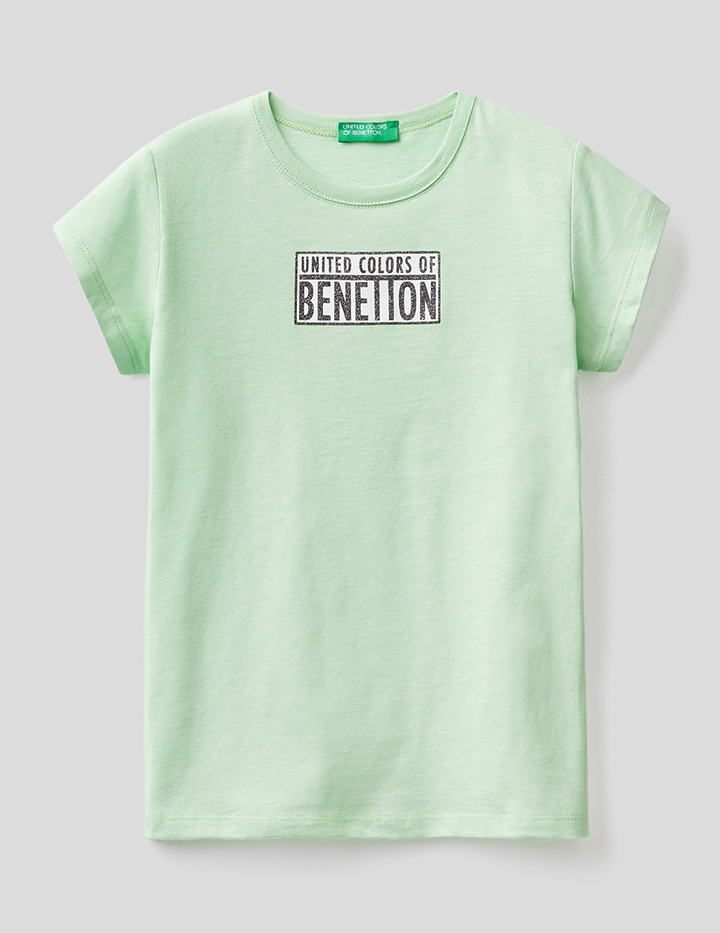 

Футболка детская Benetton 22P_3I1XC101Q_26L_XL зеленый р.152, 22P_3I1XC101Q_26L
