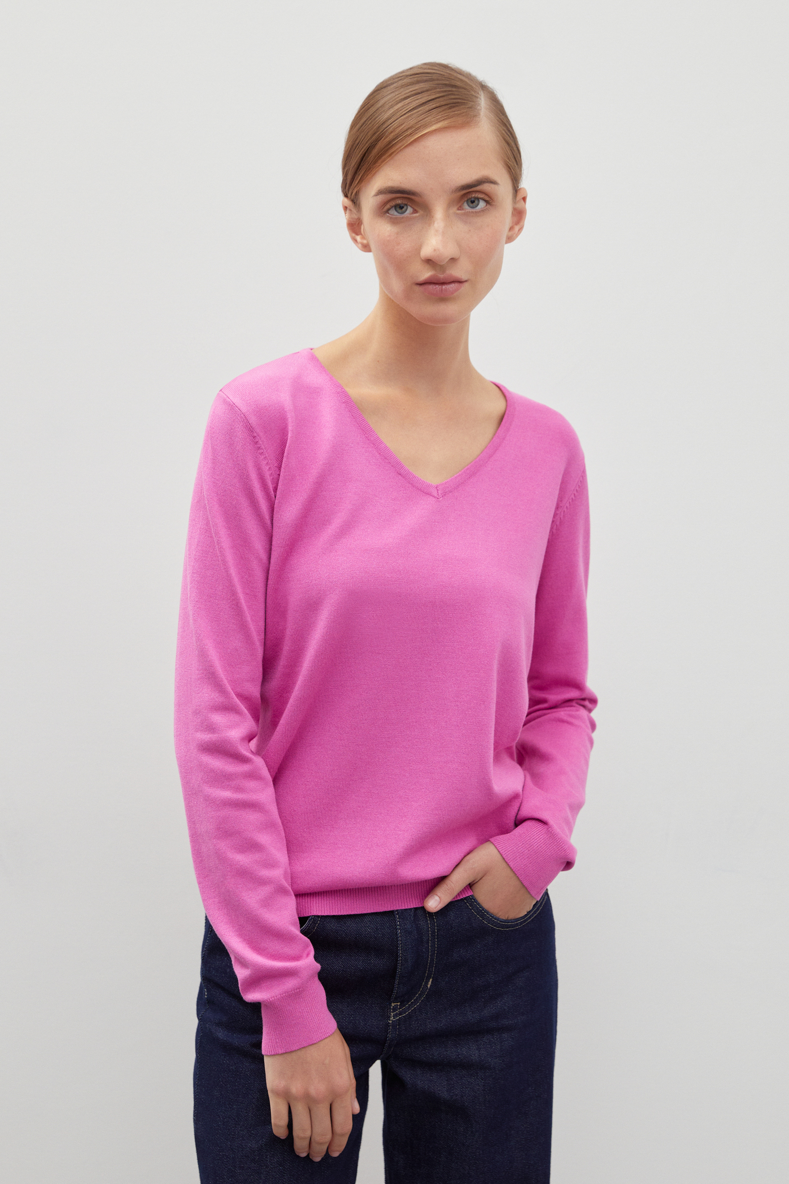 

Пуловер женский Finn Flare BAS-10120 розовый M, BAS-10120