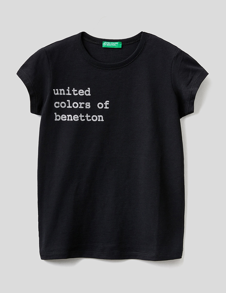 

Футболка детская Benetton 22P_3I1XC101Q_100_L черный р.140, 22P_3I1XC101Q_100