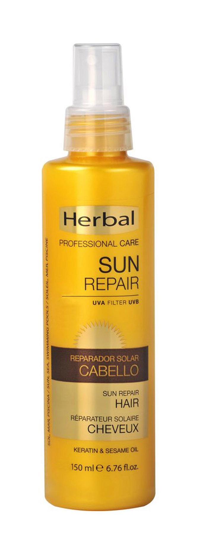 фото Спрей herbal для волос hair sun repair keratin&sesame oil 150 мл