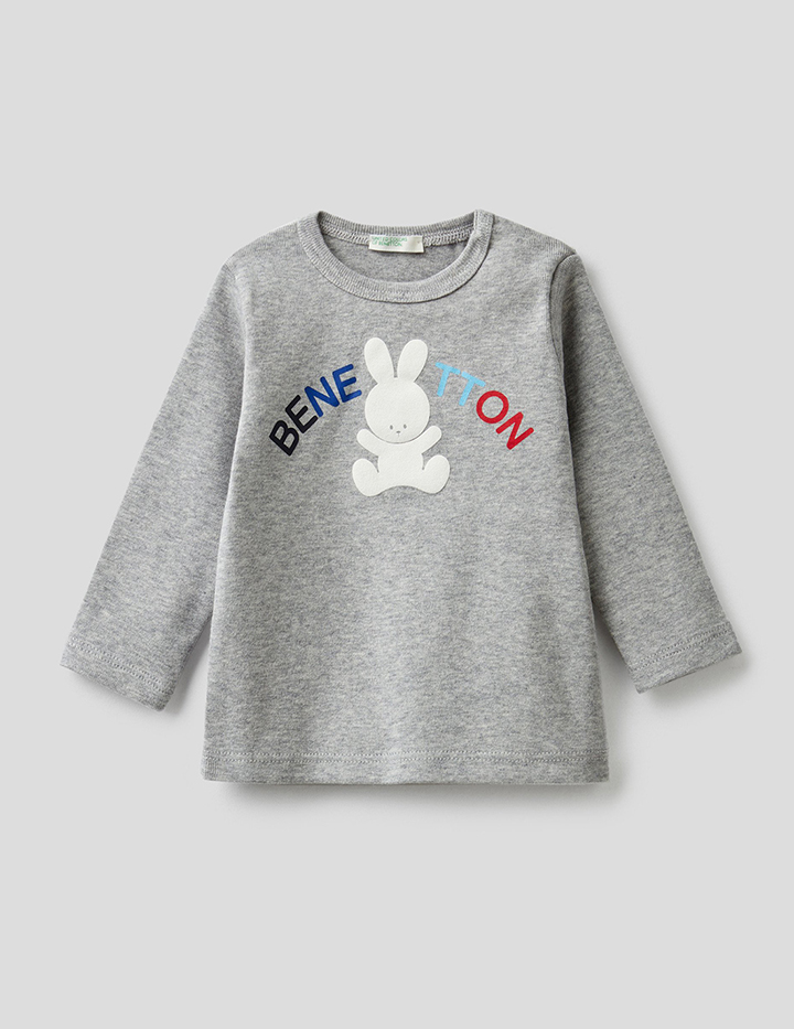 

Лонгслив детский Benetton 22P_3I9WMM28A_501_68 серый р.68, 22P_3I9WMM28A_501