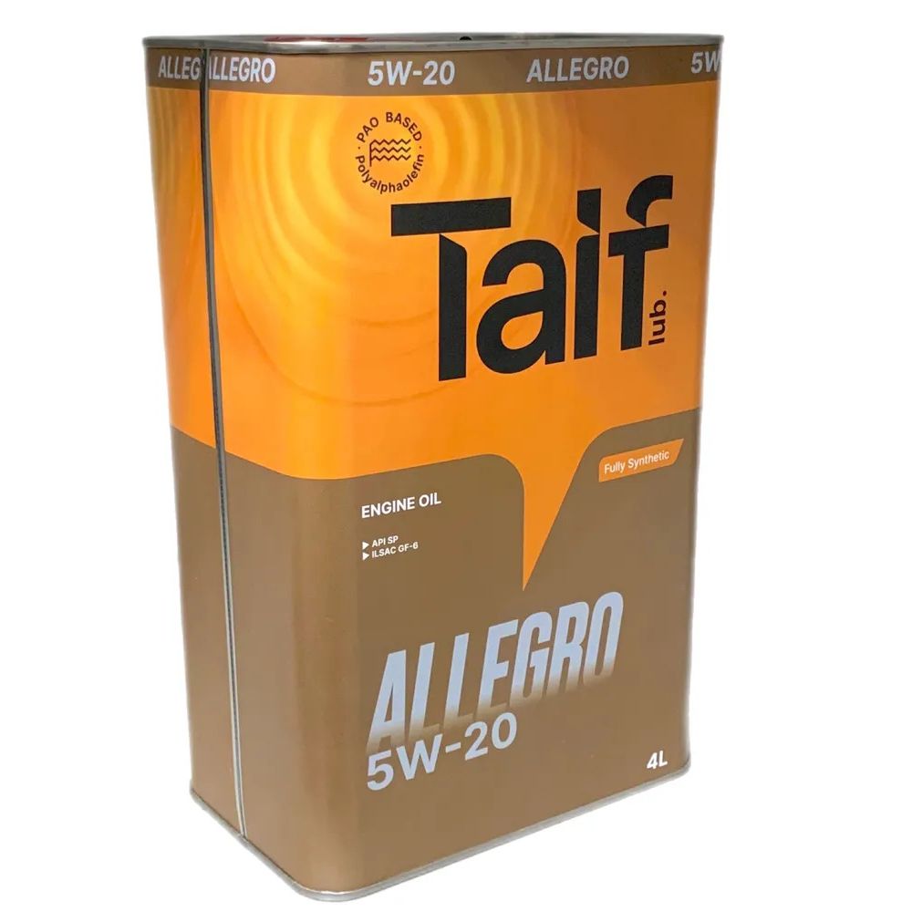 

Моторное масло Taif синтетическое Lubricants Allegro 5w20 1л