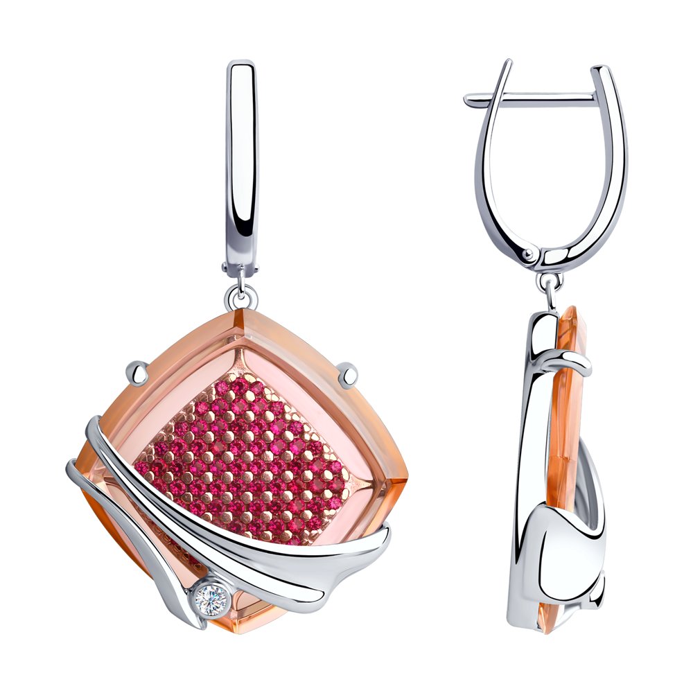 

Серьги из серебра с корундом Diamant 94-321-00445-3, 94-321-00445-3