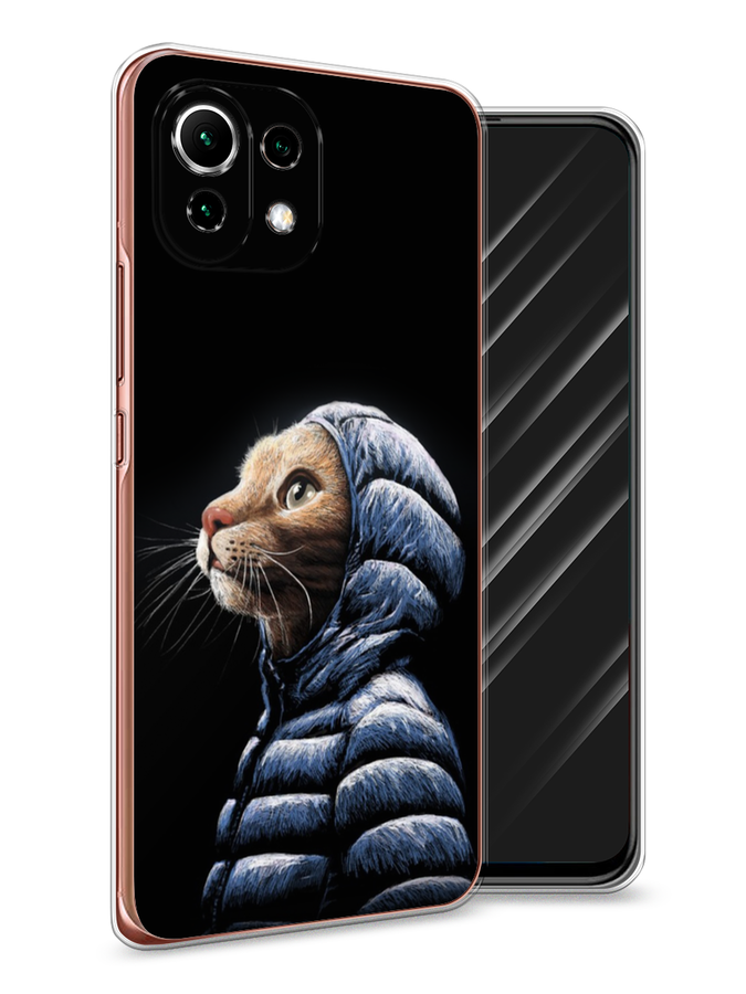 

Чехол Awog на Xiaomi Mi 11 Lite "Кот в капюшоне", Разноцветный, 310250-2