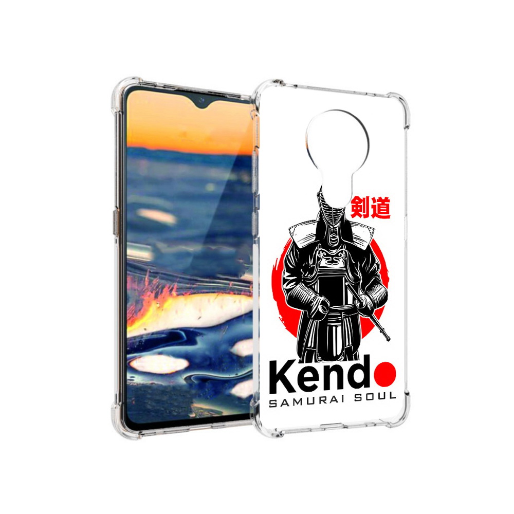 

Чехол MyPads Tocco для Nokia 5.3 рисованый самурай (PT227052.106.581), Прозрачный, Tocco