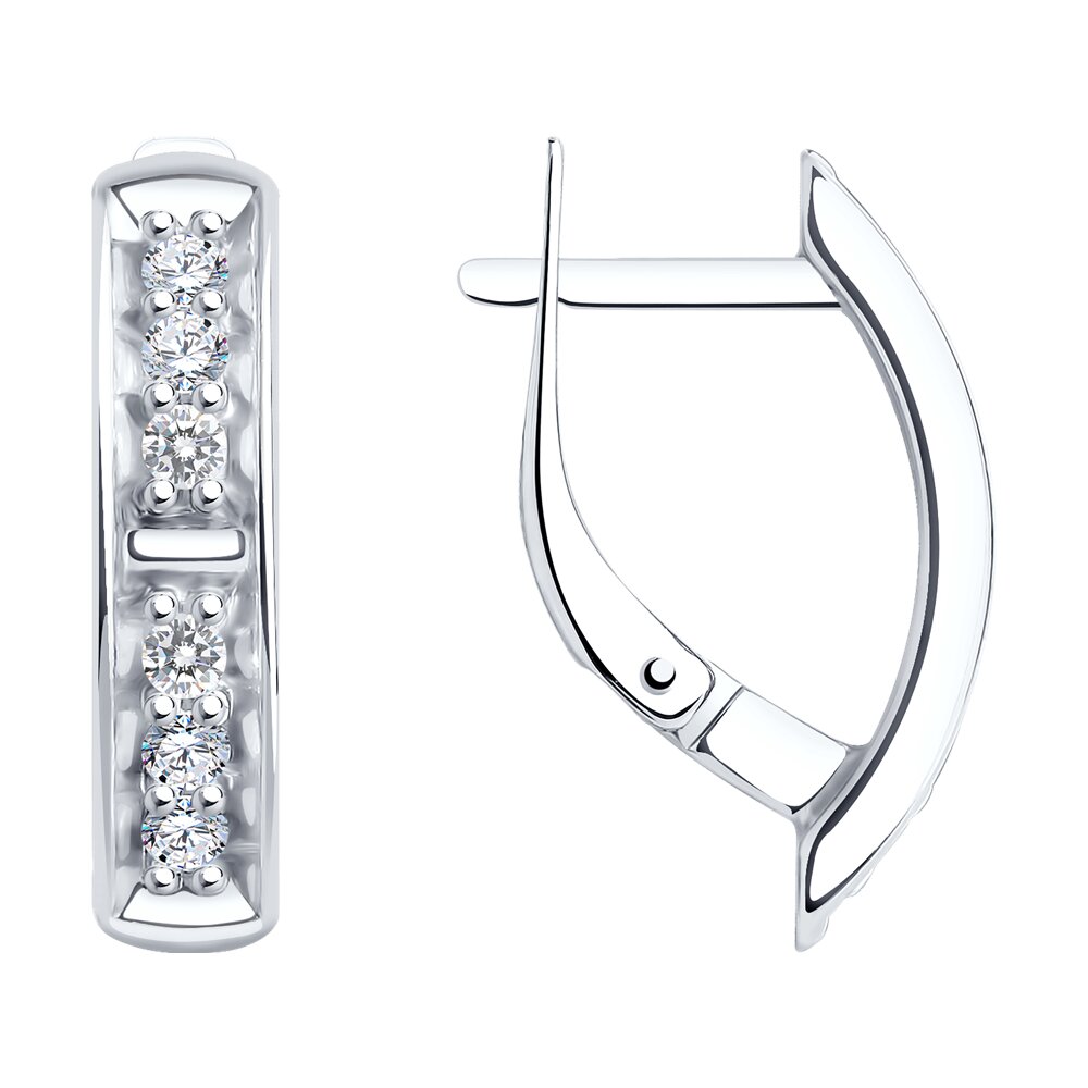 

Серьги из серебра Diamant 94-120-01544-1, фианит, 94-120-01544-1