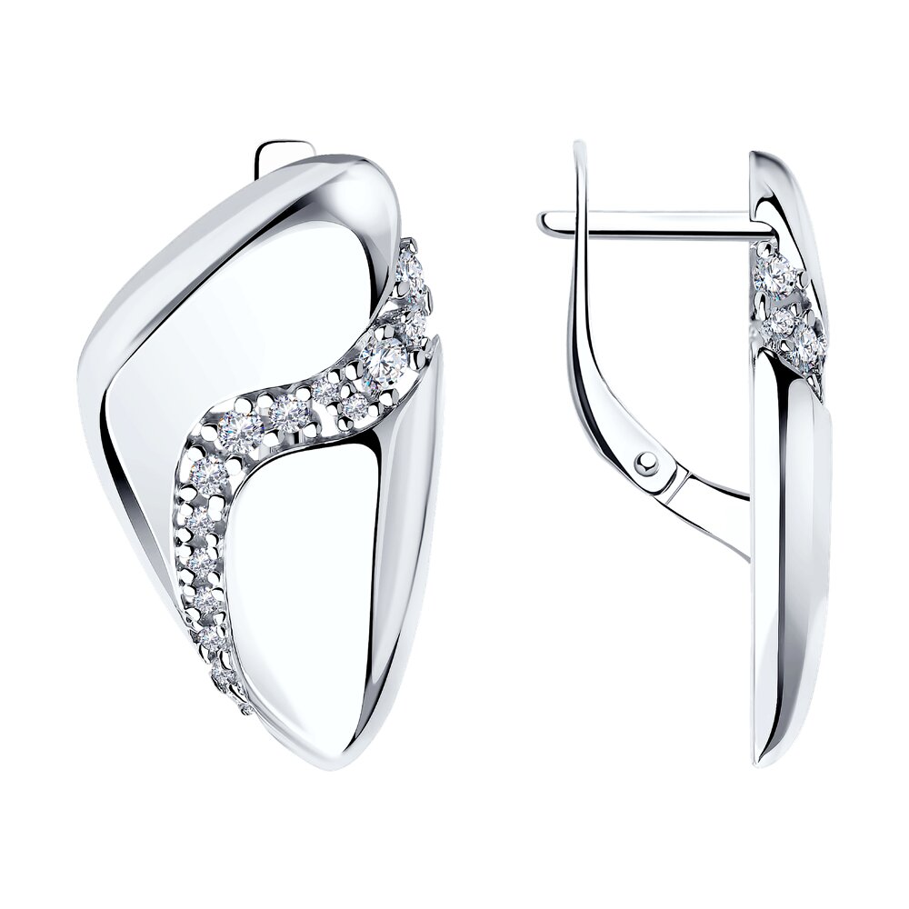 

Серьги из серебра с фианитом Diamant 94-120-01534-1, 94-120-01534-1