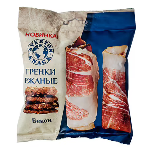 

Гренки ржаные Averton snack бекон 40 г