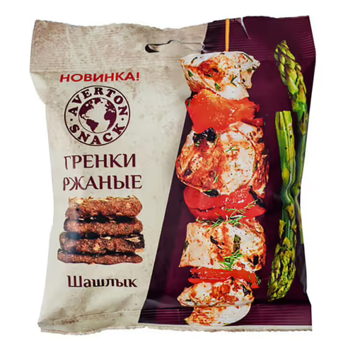 

Гренки ржаные Averton Шашлык 40 г