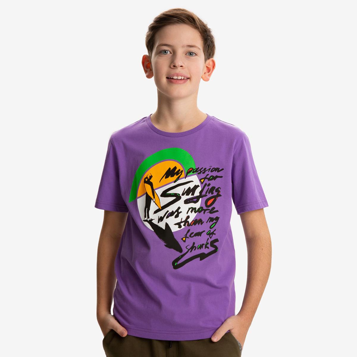 

Футболка детская Kapika HJBCT10-V2, цвет фиолетовый, размер 164, HJBCT10