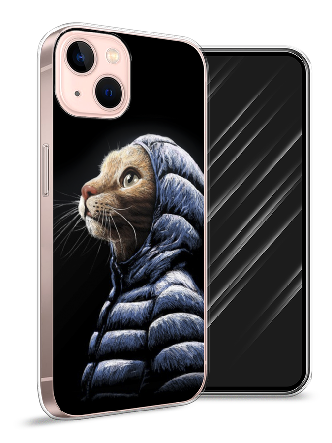 

Чехол Awog на Apple iPhone 13 / Айфон 13 "Кот в капюшоне", Разноцветный, 14250-2