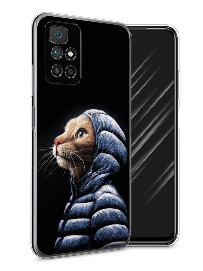 

Чехол Awog на Xiaomi Redmi 10 "Кот в капюшоне", Разноцветный, 311350-2