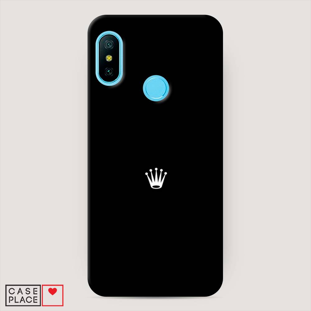 

Пластиковый чехол "Белая корона на черном фоне" на Xiaomi Mi A2 Lite, 34220-5