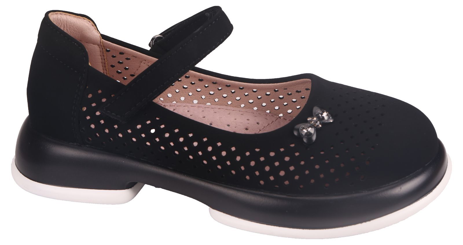 Туфли Tom-Miki для девочек, чёрные, размер 34, T-10676-C