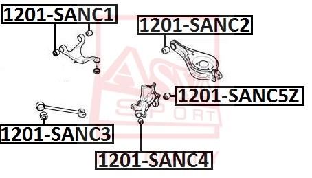 

Сайлентблок цапфы задней Kia Ceed/Ceed SW/Sportage II 02>12 Hyundai Elantra/Santa FE II/i3
