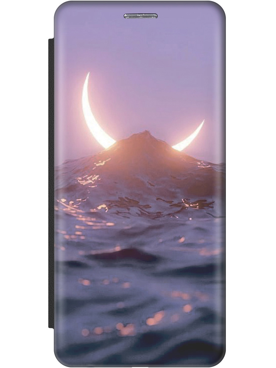 

Чехол-книжка на Samsung Galaxy A05 "Месяц и море" черный, Желтый;розовый;синий, 20001454