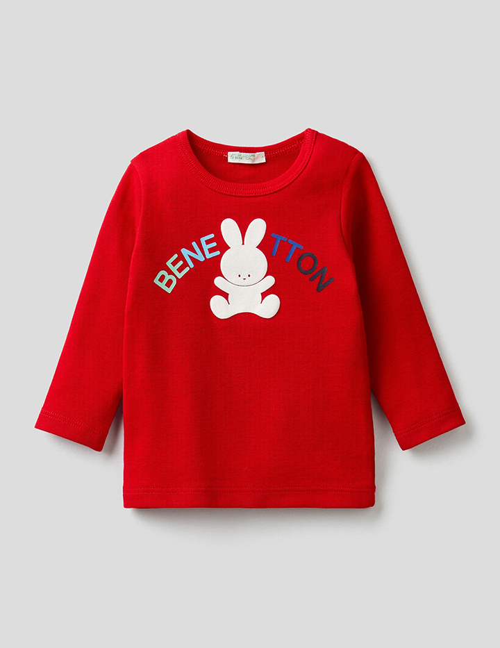 

Лонгслив детский Benetton 22P_3I9WMM28A_015_74 красный р.74, 22P_3I9WMM28A_015