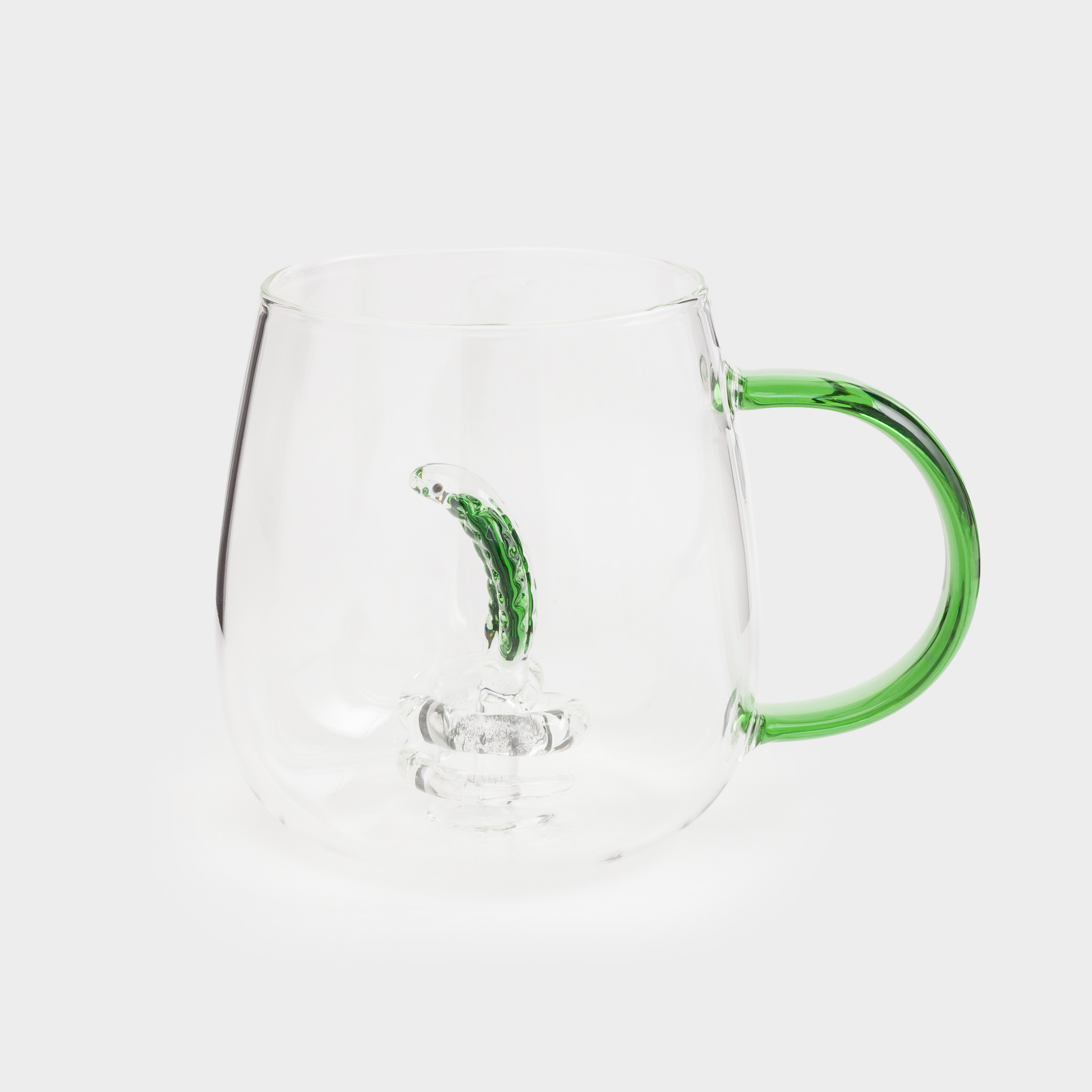 

Кружка, 400 мл, стекло Б, зеленая ручка, Кобра, Shape