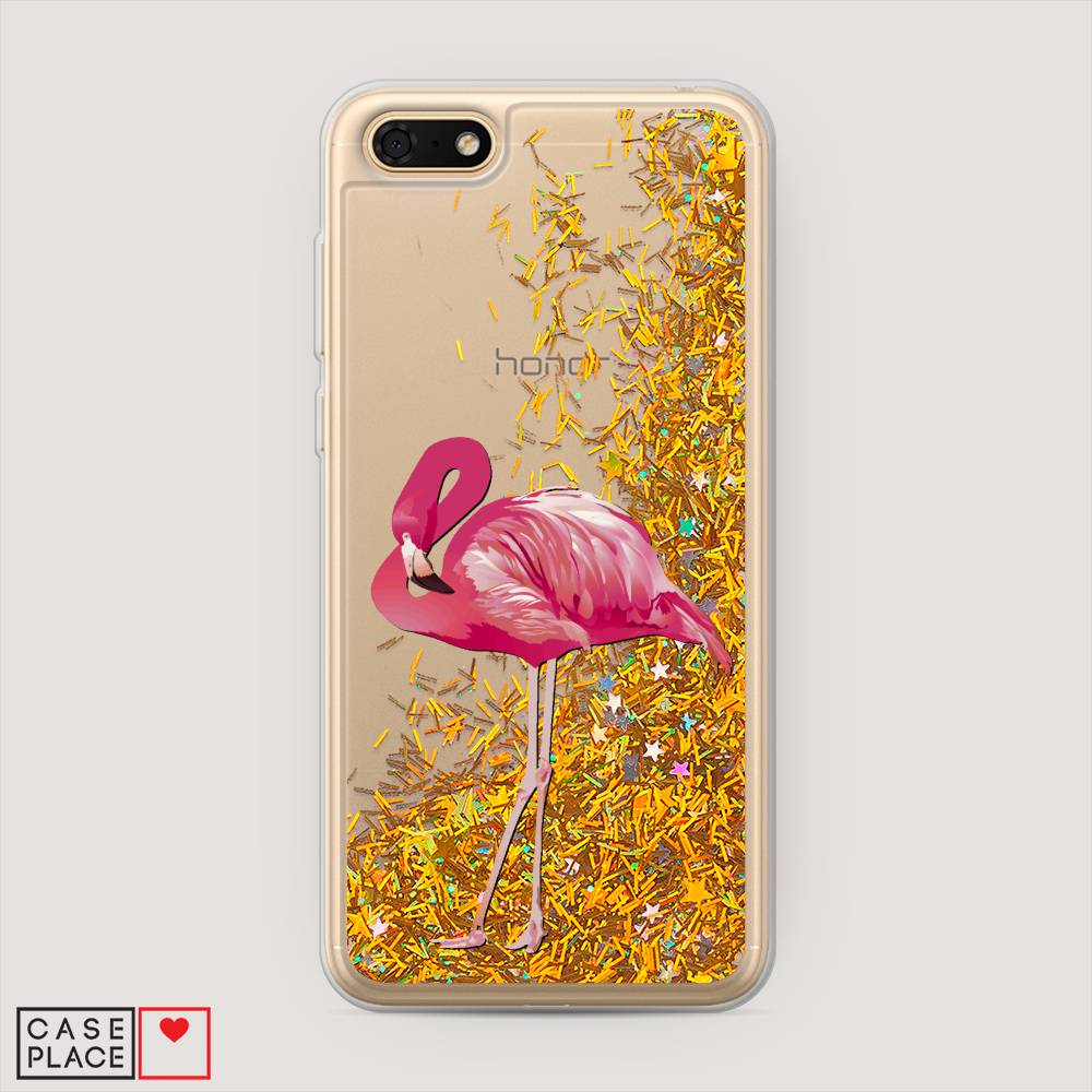 

Чехол Awog на Huawei Y5 Prime 2018 "Застенчивый фламинго", Розовый, 66390-1