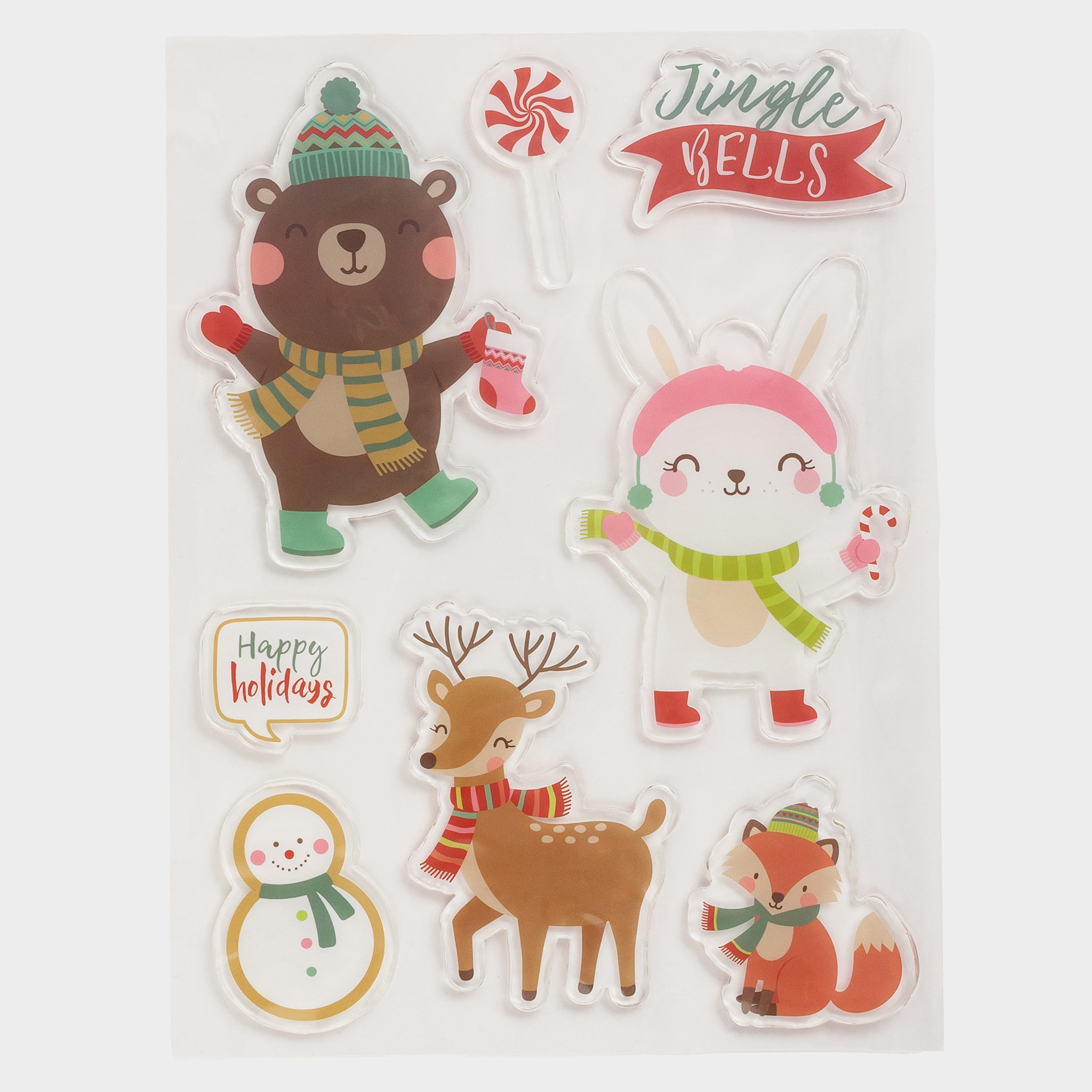 

Набор наклеек, 15х20 см, многоразовые, ПВХ, Christmas decal, Разноцветный