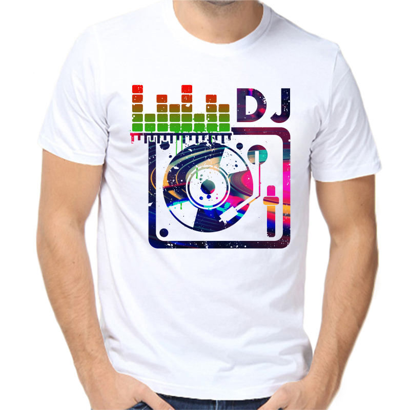 

Футболка мужская белая 64 р-р dj 2, Белый, fm_dj_2