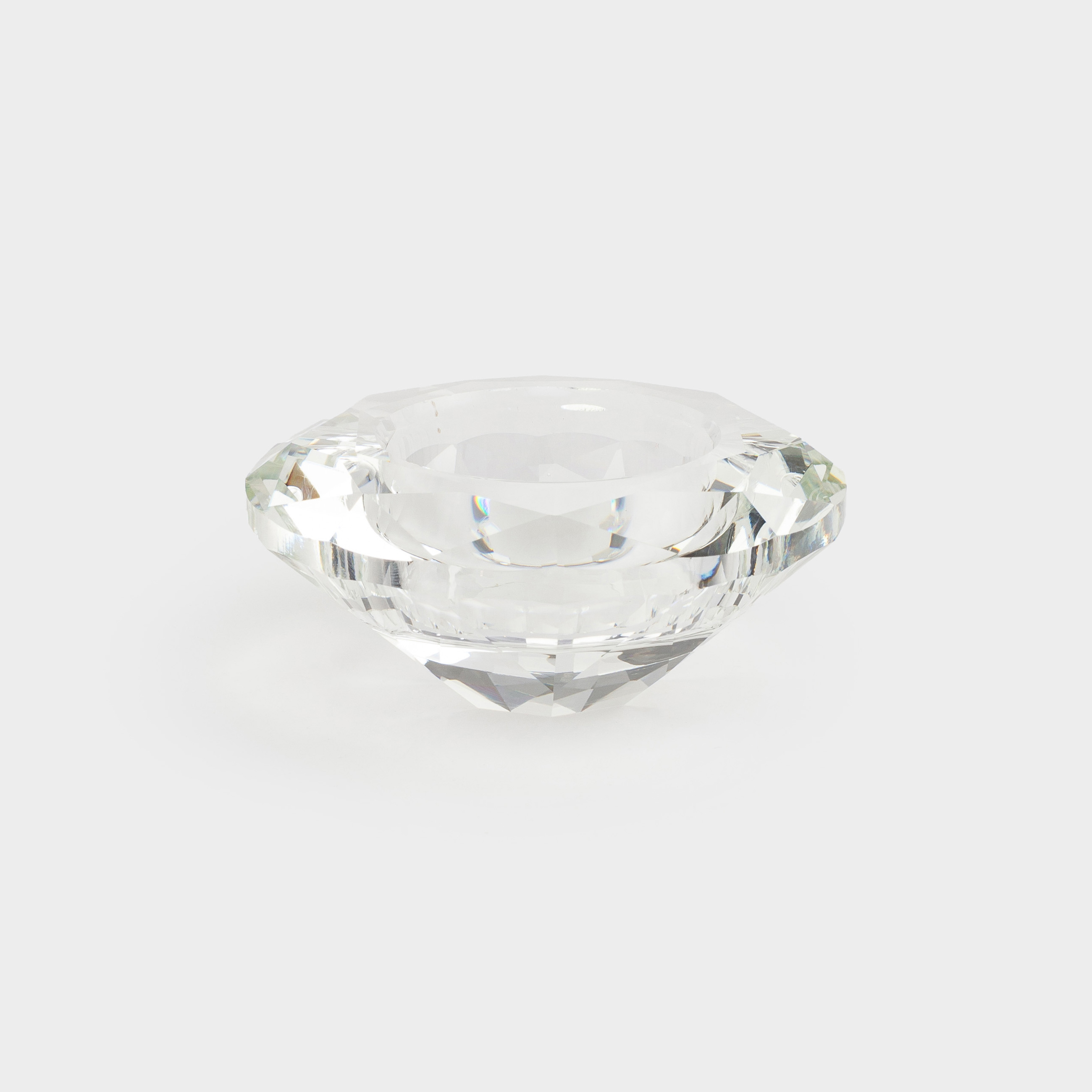 

Подсвечник, 7 см, для чайной свечи, стекло, Бриллиант, Diamond, Прозрачный