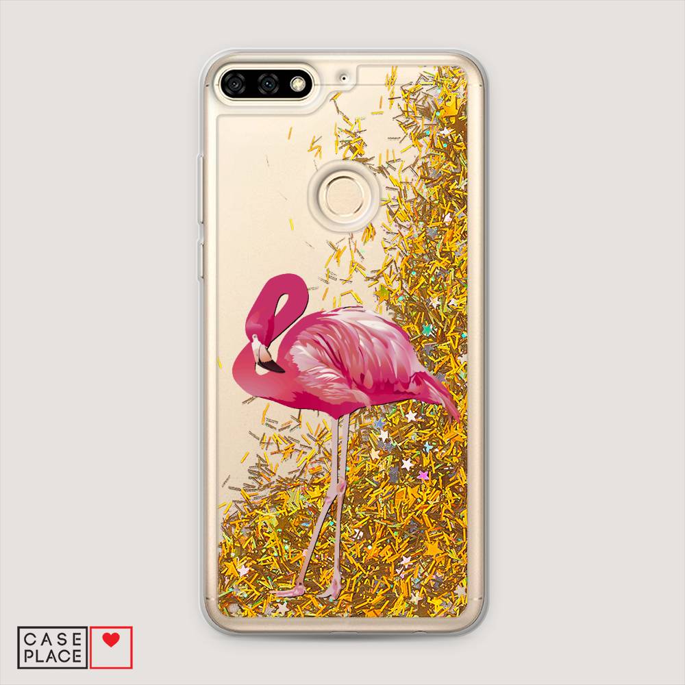 

Чехол Awog на Honor 7C "Застенчивый фламинго", Розовый, 64590-1