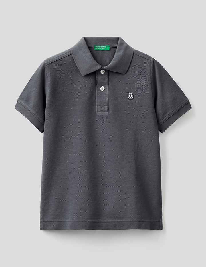 

Поло детское Benetton 22P_3089C3135_142_L серый р.140, 22P_3089C3135_142