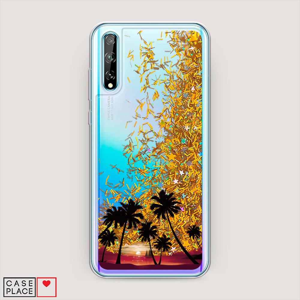 

Чехол Awog на Huawei Y8p "Закат и пальмы", 6103490-1
