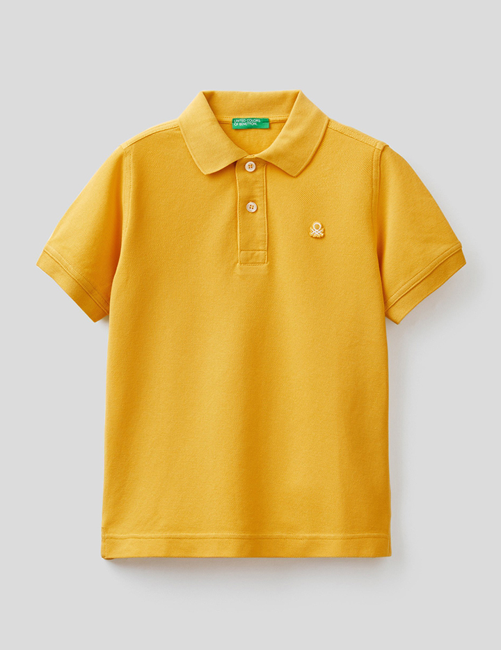 

Поло детское Benetton 22P_3089C3135_0L3_L желтый р.140, 22P_3089C3135_0L3
